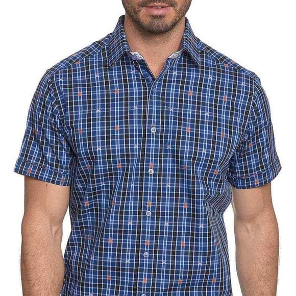 Robert Graham Campfire Short Sleeve Check Shirt - Picture 1 of 4
